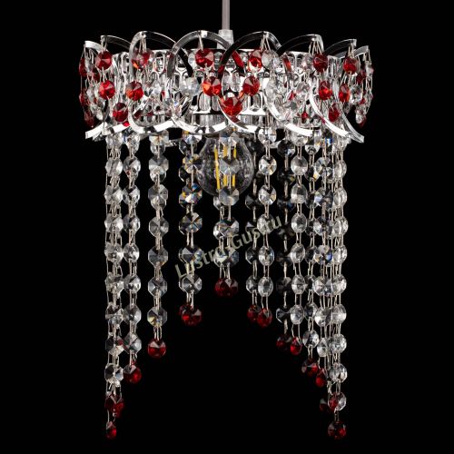 Барная люстра Астра №1 оптикон Красная в Сочи Гусь Хрустальный