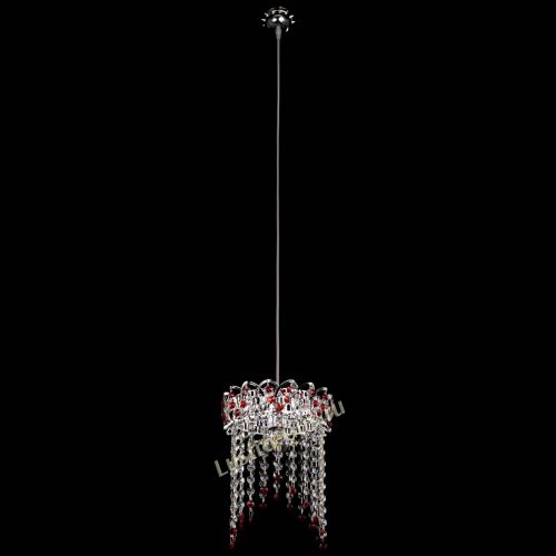 Барная люстра Астра №1 оптикон Красная в Сочи Гусь Хрустальный