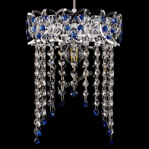 Барная люстра Астра №1 оптикон Синяя в Сочи Гусь Хрустальный