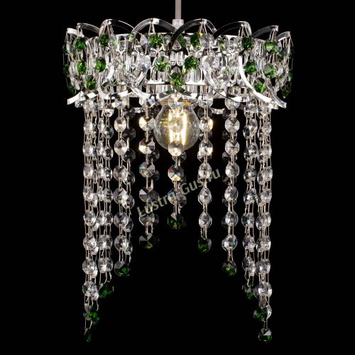 Барная люстра Астра №1 оптикон Зеленая в Сочи Гусь Хрустальный