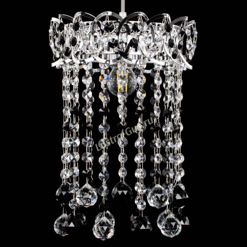 Барная люстра Астра №1 шар 30 черная в Сочи Гусь Хрустальный