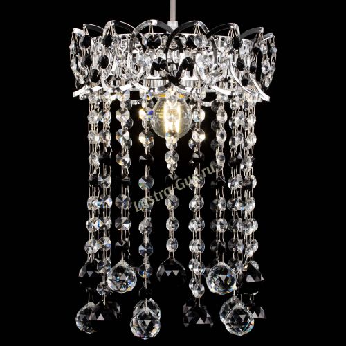 Барная люстра Астра №1 шар 30 черная в Сочи Гусь Хрустальный