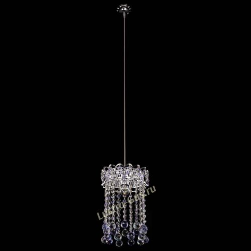 Барная люстра Астра №1 шар 30 фиолетовая в Сочи Гусь Хрустальный