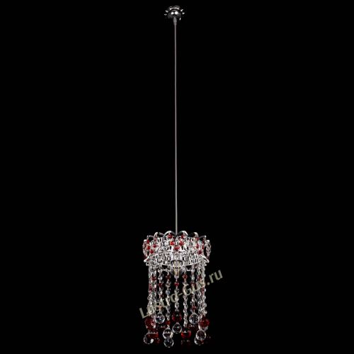 Барная люстра Астра №1 шар 30 красная в Сочи Гусь Хрустальный