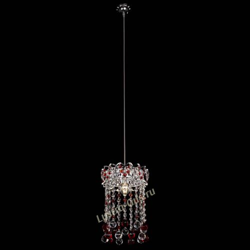 Барная люстра Астра №1 шар 30 красная в Сочи Гусь Хрустальный