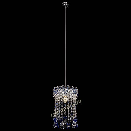 Барная люстра Астра №1 шар 30 синяя в Сочи Гусь Хрустальный