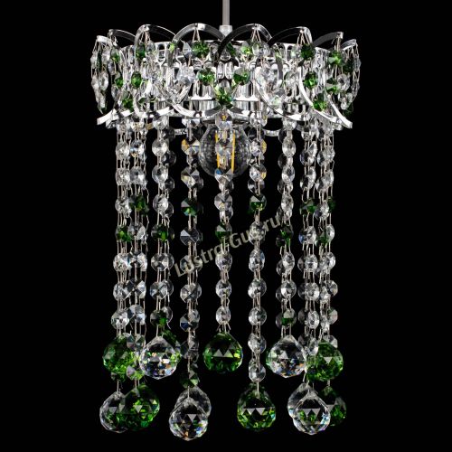 Барная люстра Астра №1 шар 30 зеленая в Сочи Гусь Хрустальный