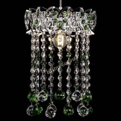 Барная люстра Астра №1 шар 30 зеленая в Сочи Гусь Хрустальный