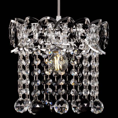 Барная люстра Астра №1 шар черная в Сочи Гусь Хрустальный