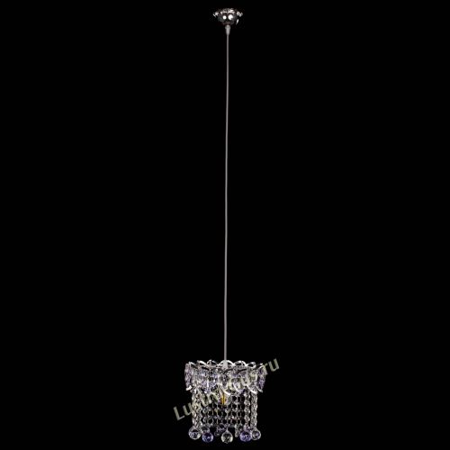 Барная люстра Астра №1 шар фиолетовая в Сочи Гусь Хрустальный