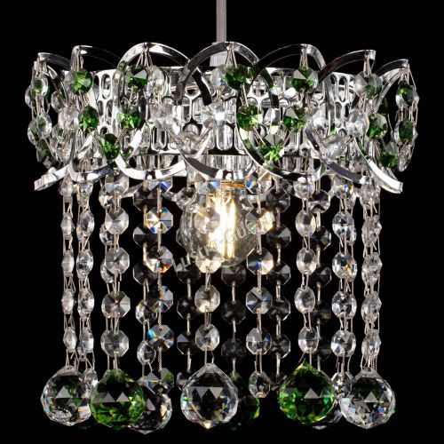 Барная люстра Астра №1 шар зеленая в Сочи Гусь Хрустальный