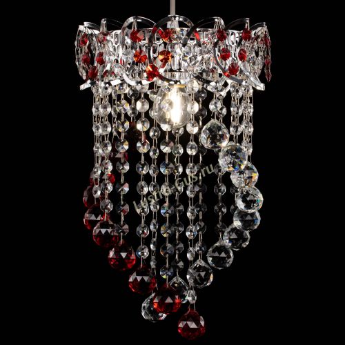 Барная люстра Астра №1 Сигма красная в Сочи Гусь Хрустальный