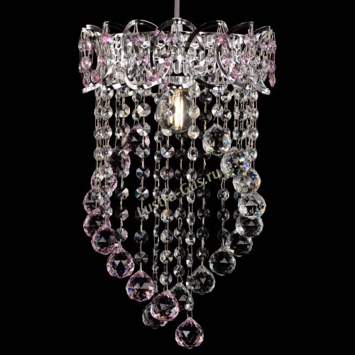 Барная люстра Астра №1 Сигма розовая в Сочи Гусь Хрустальный