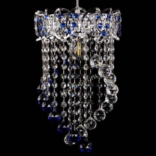 Барная люстра Астра №1 Сигма синяя в Сочи Гусь Хрустальный
