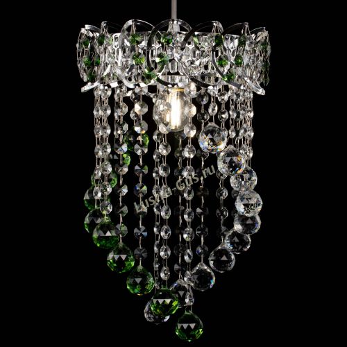 Барная люстра Астра №1 Сигма зеленая в Сочи Гусь Хрустальный