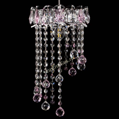 Барная люстра Астра №1 винтаж Розовая в Сочи Гусь Хрустальный