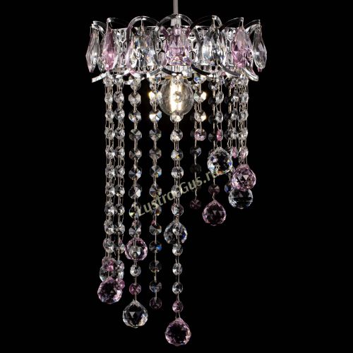 Барная люстра Астра №1 винтаж Розовая в Сочи Гусь Хрустальный