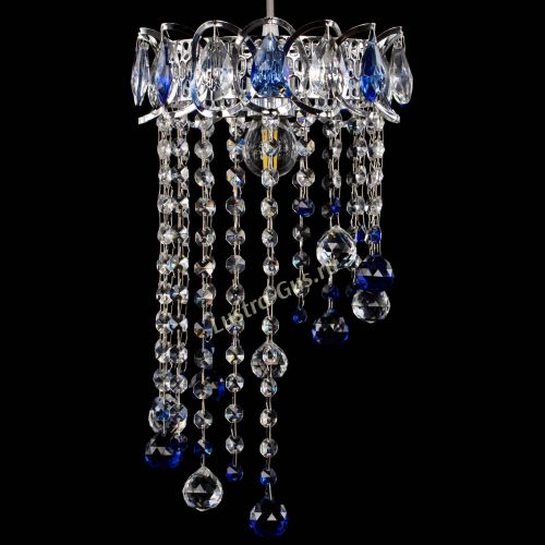 Барная люстра Астра №1 винтаж Синяя в Сочи Гусь Хрустальный