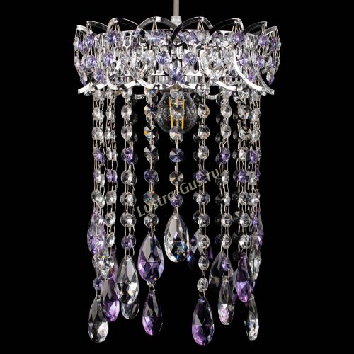 Барная люстра Астра №1 журавлик Фиолетовая в Сочи Гусь Хрустальный