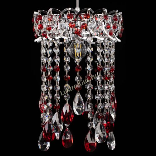 Барная люстра Астра №1 журавлик Красная в Сочи Гусь Хрустальный