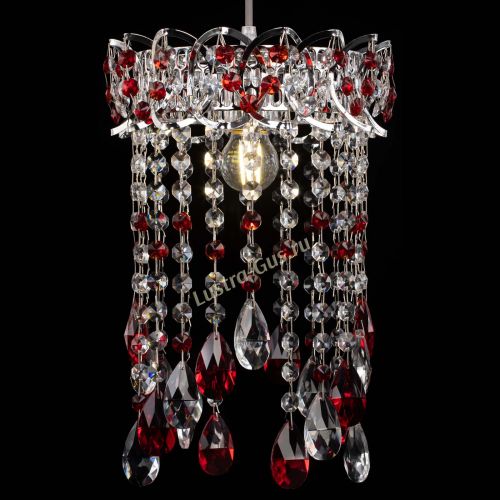 Барная люстра Астра №1 журавлик Красная в Сочи Гусь Хрустальный
