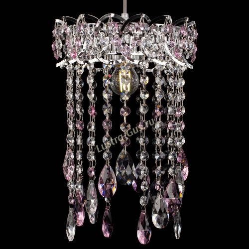 Барная люстра Астра №1 журавлик Розовая в Сочи Гусь Хрустальный