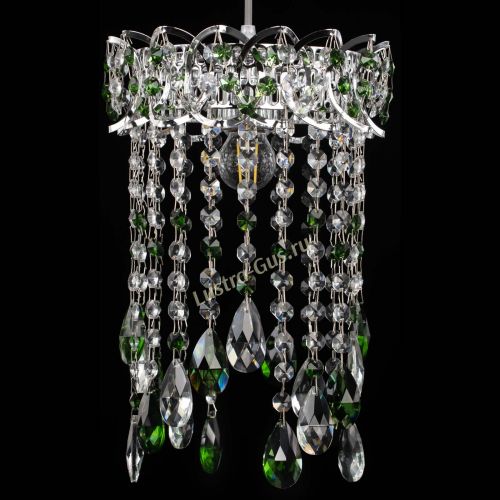 Барная люстра Астра №1 журавлик Зеленая в Сочи Гусь Хрустальный