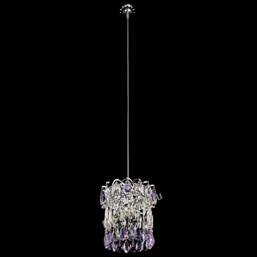 Барная люстра Астра №1 фиолетовая в Сочи Гусь Хрустальный