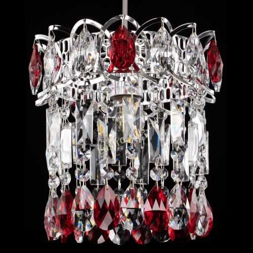 Барная люстра Астра №1 красная в Сочи Гусь Хрустальный