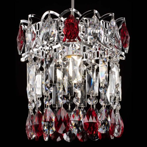 Барная люстра Астра №1 красная в Сочи Гусь Хрустальный