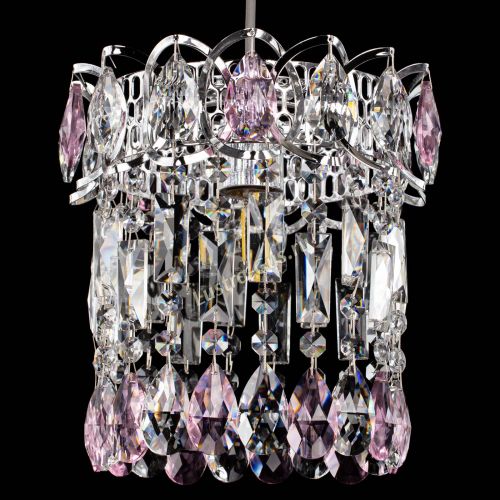 Барная люстра Астра №1 розовая в Сочи Гусь Хрустальный