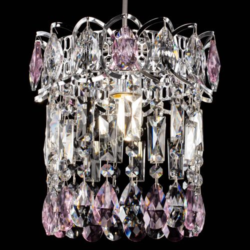 Барная люстра Астра №1 розовая в Сочи Гусь Хрустальный
