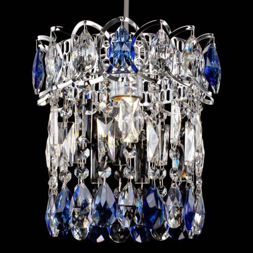 Барная люстра Астра №1 синяя в Сочи Гусь Хрустальный