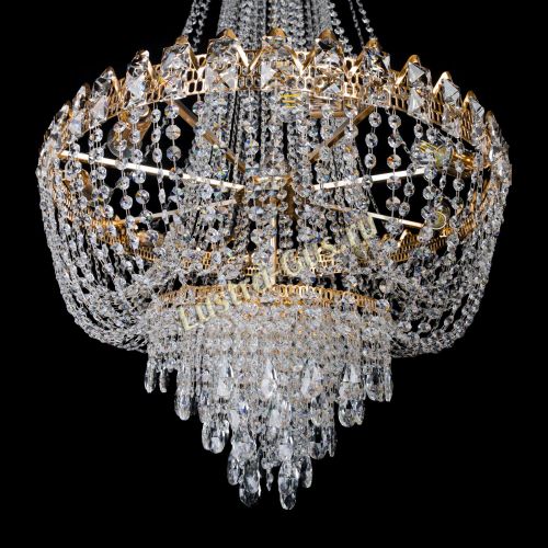 Люстра Екатерина большая с подвесом в Сочи Гусь Хрустальный
