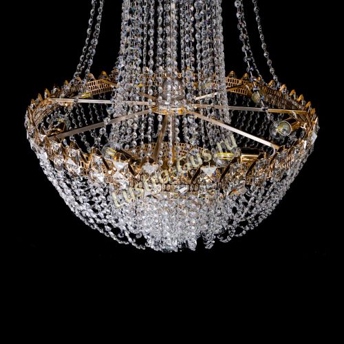Люстра Екатерина большая с подвесом в Сочи Гусь Хрустальный
