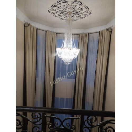 Люстра Екатерина большая с подвесом в Сочи Гусь Хрустальный