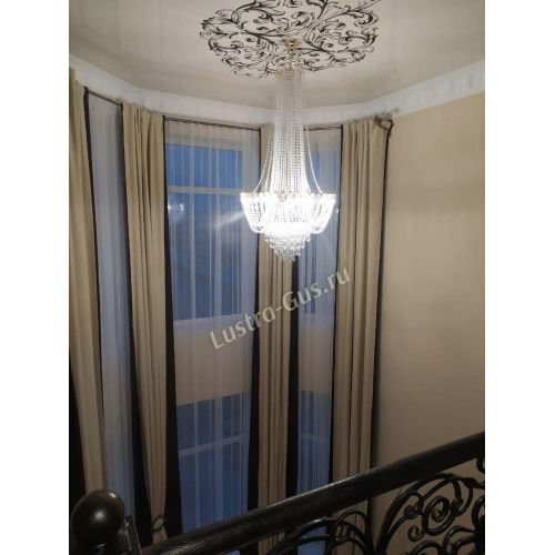 Люстра Екатерина большая с подвесом в Сочи Гусь Хрустальный