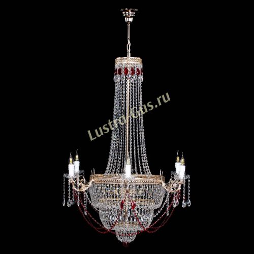 Люстра Елизавета Венеция красная в Сочи Гусь Хрустальный