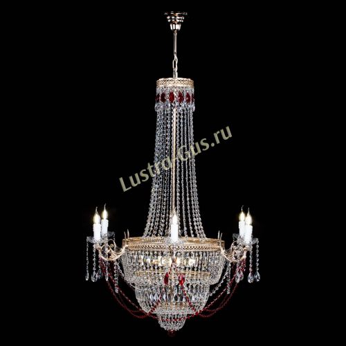 Люстра Елизавета Венеция красная в Сочи Гусь Хрустальный