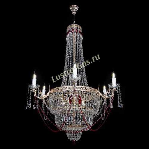 Люстра Елизавета Венеция красная в Сочи Гусь Хрустальный