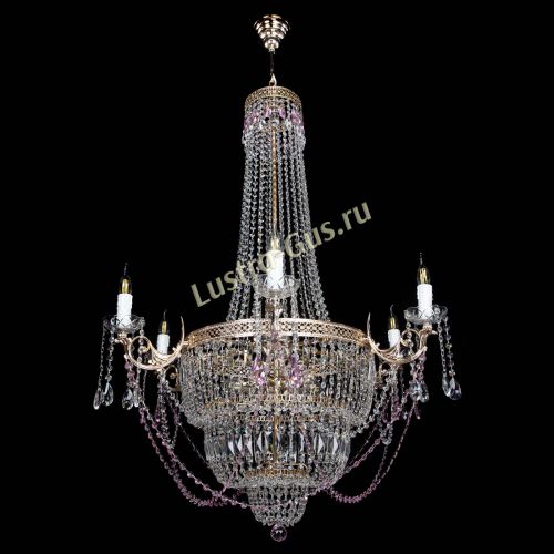 Люстра Елизавета Венеция розовая в Сочи Гусь Хрустальный