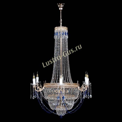 Люстра Елизавета Венеция синяя в Сочи Гусь Хрустальный