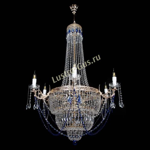 Люстра Елизавета Венеция синяя в Сочи Гусь Хрустальный
