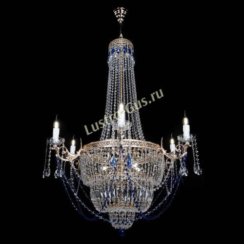 Люстра Елизавета Венеция синяя в Сочи Гусь Хрустальный