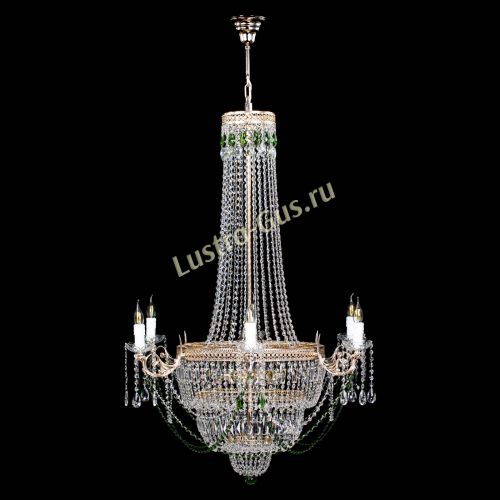 Люстра Елизавета Венеция зеленая в Сочи Гусь Хрустальный