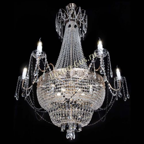 Люстра Елизавета Восток черная в Сочи Гусь Хрустальный