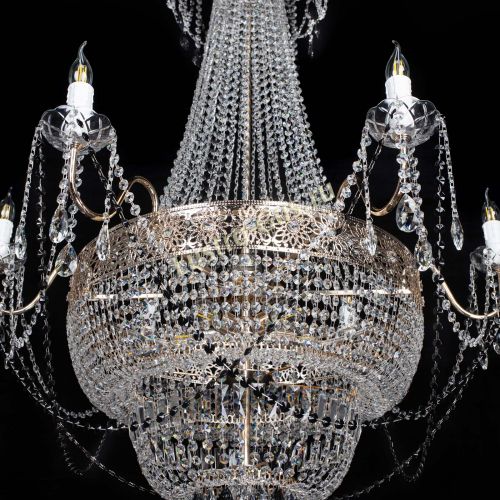 Люстра Елизавета Восток черная в Сочи Гусь Хрустальный