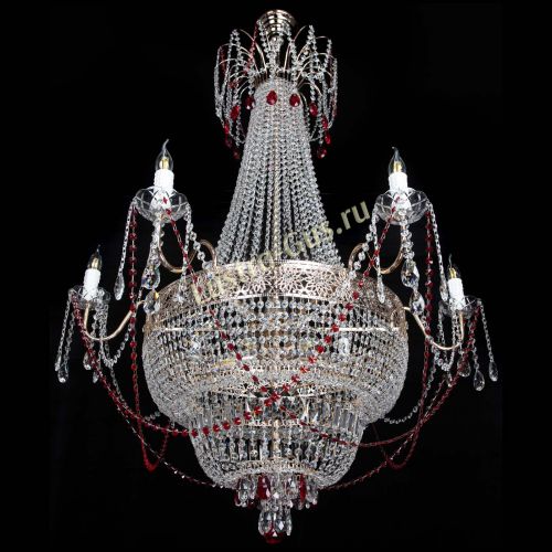 Люстра Елизавета Восток красная в Сочи Гусь Хрустальный