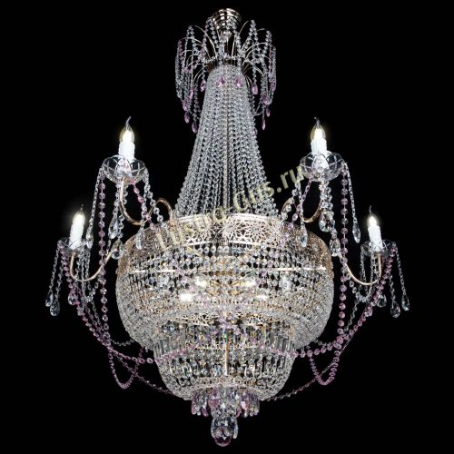 Люстра Елизавета Восток розовая в Сочи Гусь Хрустальный