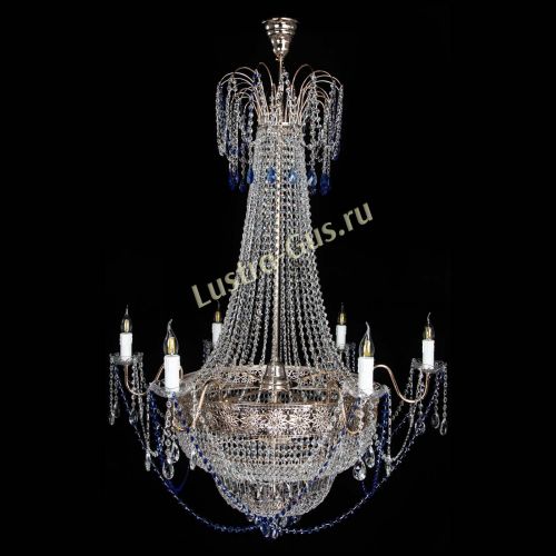 Люстра Елизавета Восток синяя в Сочи Гусь Хрустальный